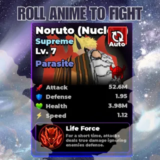 Lvl 7 - Parasite Viking Noruto (Nuclear) | Supreme Naruto Evo | Roll Anime to Fight