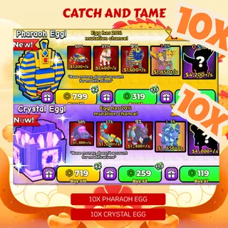 Egg Bundle - 10x Pharaoh Egg & 10x Crystal Egg