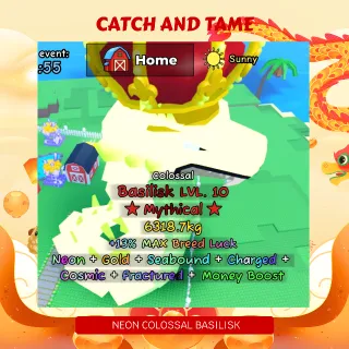 NEON GOLD COLOSSAL BASILISK