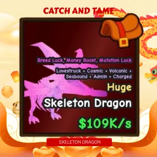 109k/s RIDEABLE SKELETON DRAGON