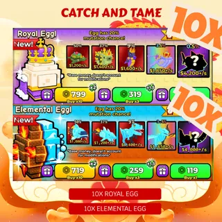Egg Bundle - 10x Royal Egg & 10x Elemental Egg