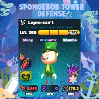 (NON DUPE) SS SW LEPRE-CAN’T | SPONGEBOB TOWER DEFENSE