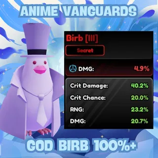 God Birb Familiar 100%+ | Anime Vanguards