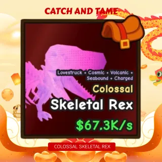 67.3k/s RIDEABLE COLOSSAL SKELETAL REX