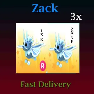 Ice Moth Dragon 3X (Full Grown)