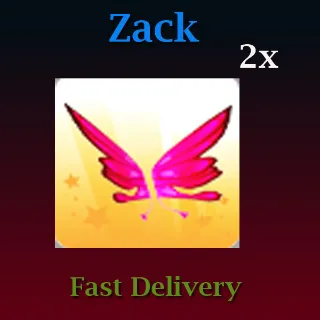 2X Pink Butterfly Wings