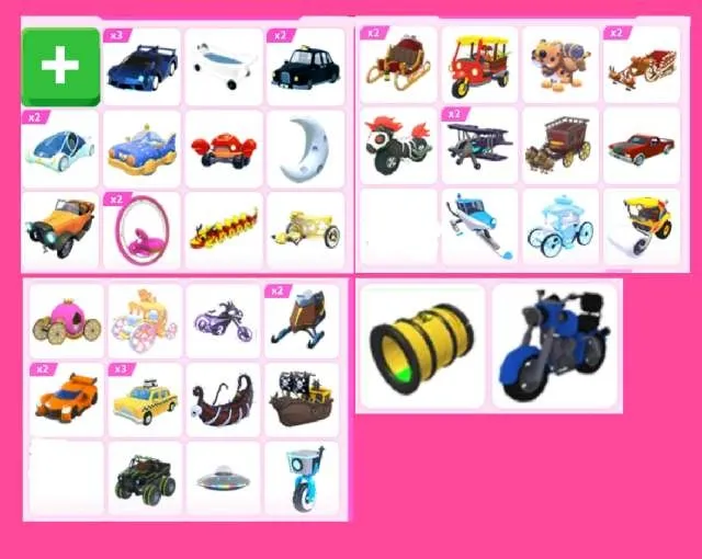 Bundle | Vehicles Adopt Me 47X - Roblox Game Items - Gameflip