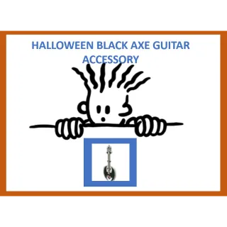 Halloween Black Axe Guitar Accessory