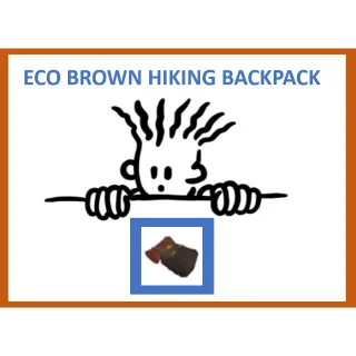 Eco Brown Hiking Backpack