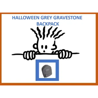 Halloween Grey Gravestone Backpack