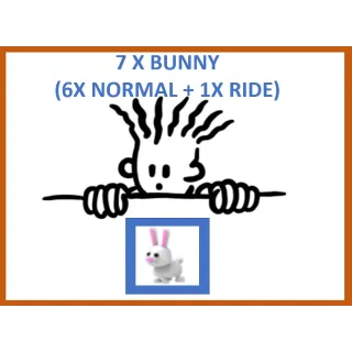 7x Bunny (6x Normal + 1x Ride)