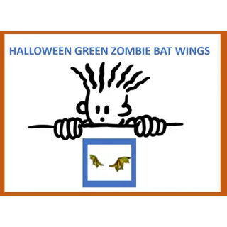 Halloween Green Zombie Bat Wings