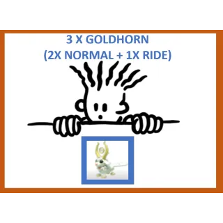 3x Goldhorn (2 Normal 1 Ride)