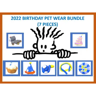 2022 Birthday Pet Wear Bundle (7Pcs)