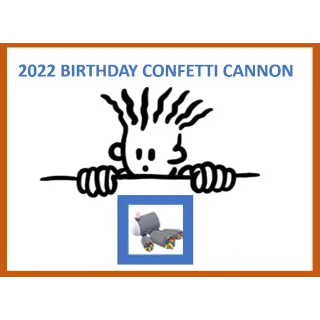 2022 Birthday Confetti Cannon