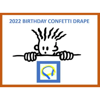 2022 Birthday Confetti Drape