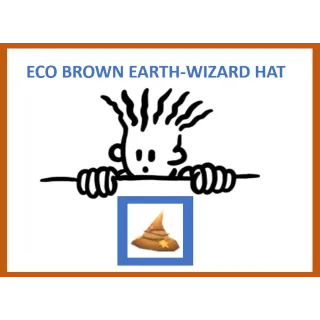 Eco Brown Earth-Wizard Hat