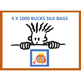 4x 1000 Bucks Silk Bag