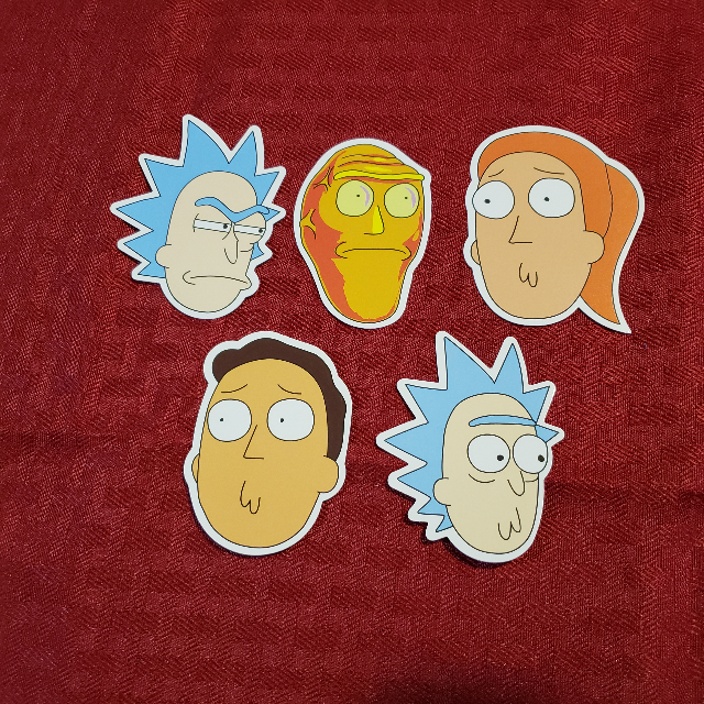 5 Rick and Morty Stickers - Other Collectibles New