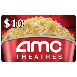 $10.00 AMC Theaters E-Gift Card