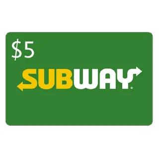 $5.00 Subway E-GIFT CARD