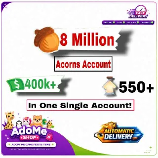 8 Million Acorns 500k+ Bucks 700+ Age Up Potion