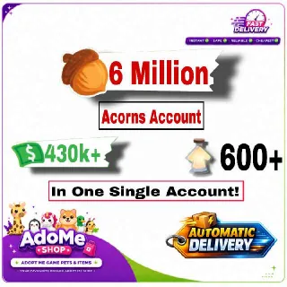 6 Million Acorns 440k+ Bucks 600+ Age Up Potion
