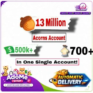 13.8 Million Acorns 580k+ Bucks 799 Age Up Potion