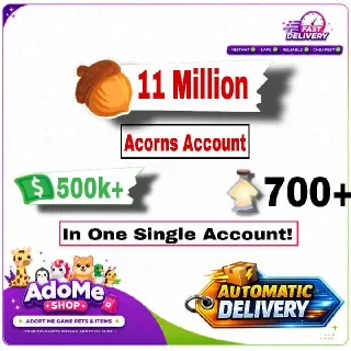 11 Million Acorns 500k+ Bucks 700+ Age Up Potion