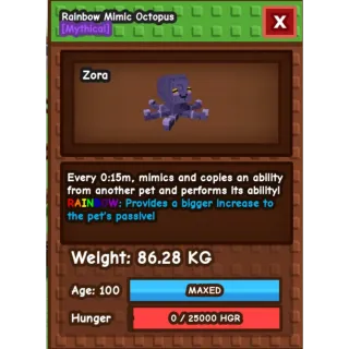 15 sec Rainbow Huge Mimic Octopus