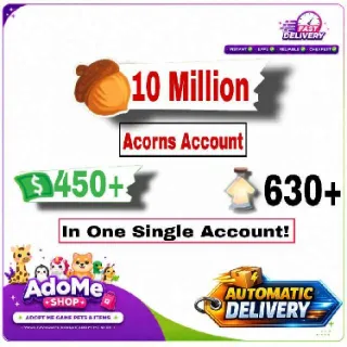 10 Million Acorns 500k+ Bucks 700+ Age Up Potion