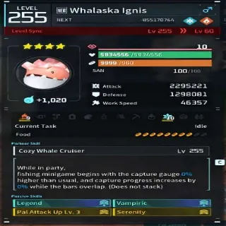 Palworld Whalaska Ignis