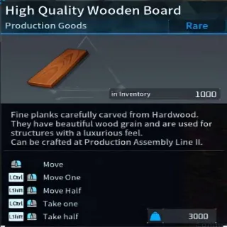 Palworld 1000x High Quality Wooden Board