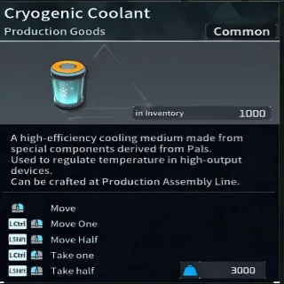 Palworld 1000x Cryogenic Coolant