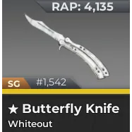 BUTTERFLY KNIFE WHITEOUT