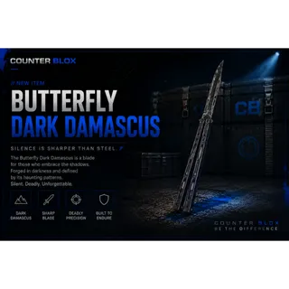BUTTERFLY DARK DAMASCUS