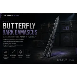 BUTTERFLY DARK DAMASCUS