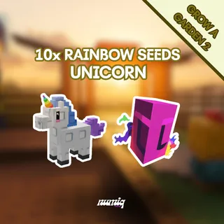 UNICORN + 10x RAINBOW SEEDS
