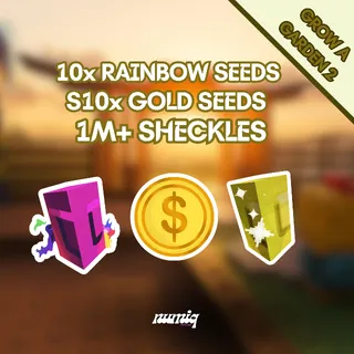 1 MILLION SHECKLES + 10x RAINBOW SEEDS + 10x GOLD SEEDS