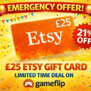 £25.00 Etsy Gift Card - UK Redemption