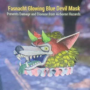 Glowing Blue Devil Mask