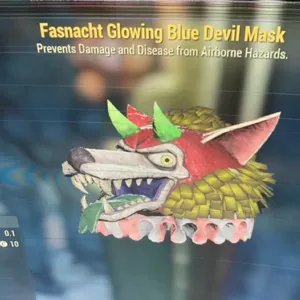 Glowing Blue Devil Mask