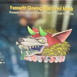 Glowing blue devil