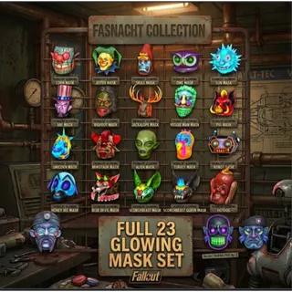 Full 23 glowing mask set / not clean pitman