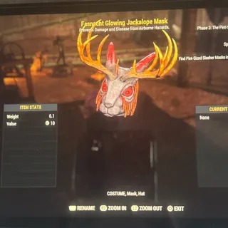 glowing jackalope mask
