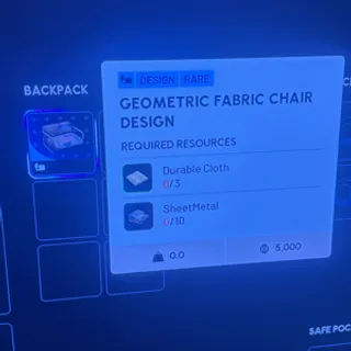 Geometric Fabric chair