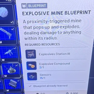 Explosive mine blueprint