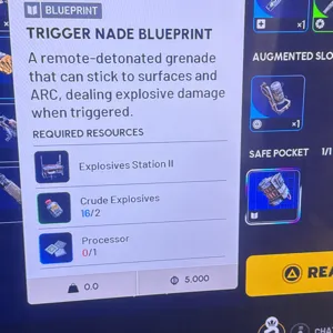 Triggernade blueprint