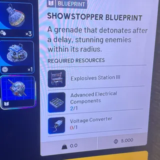 Showstopper Blueprint