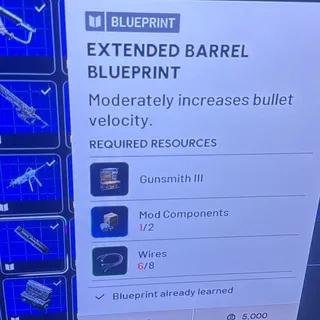 Extended barrel BP